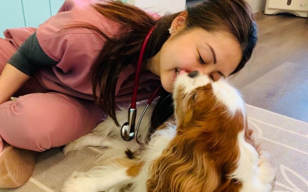 Dr. Lily Chen with dog
